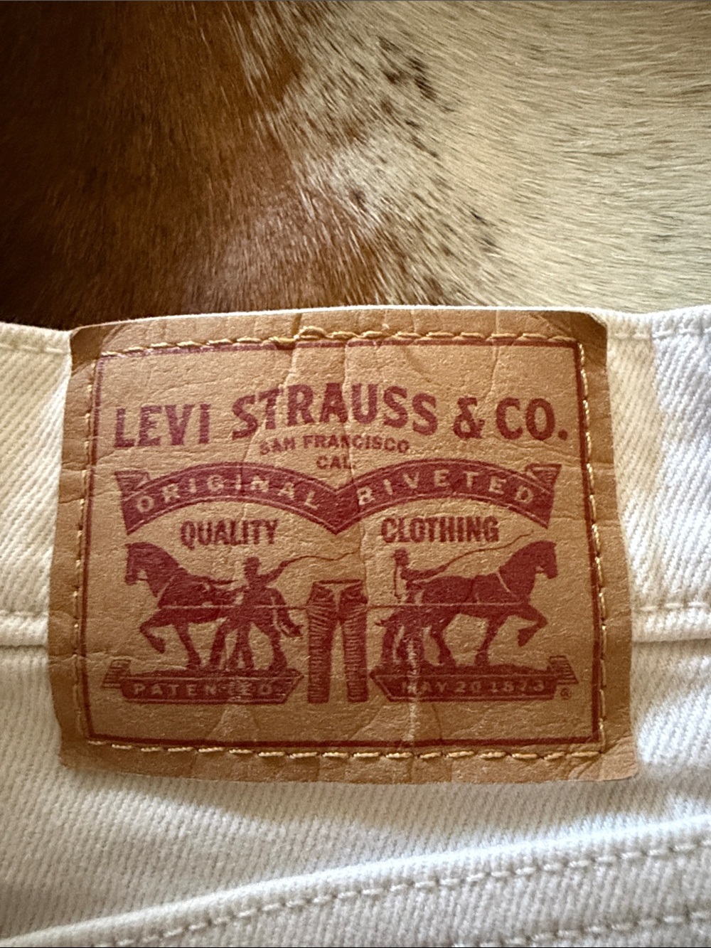 Levi's White Denim Cutoff Shorts - Picture 3 of 9